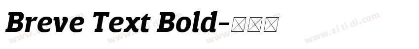 Breve Text Bold字体转换